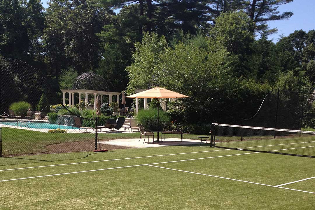 New Water Mill Seasonal Rental Offers Private Tennis Court and Pool