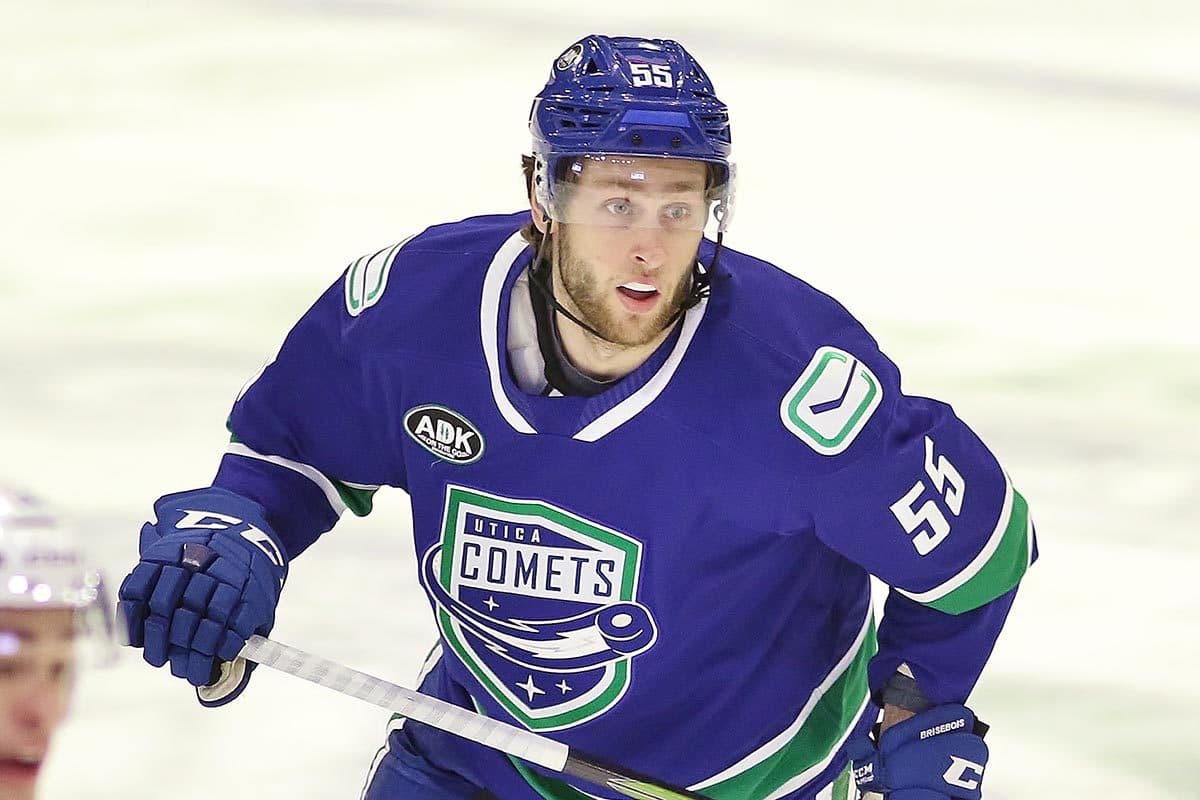 Guillaume Brisebois Celebrates 300th AHL Game With Abbotsford Canucks