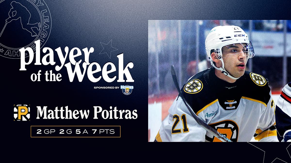 Matt Poitras' Late Power-Play Goal Pulls Providence Within One of Springfield Thunderbirds