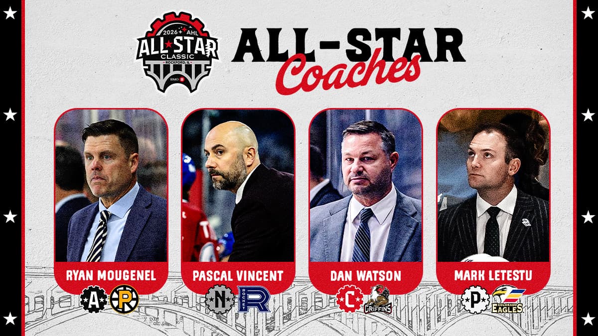 Four coaches named to lead divisions at 2026 AHL All-Star Classic