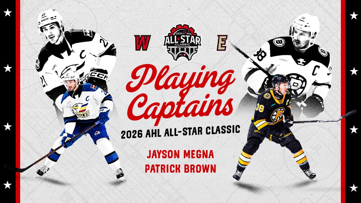 Brown and Megna named playing captains for 2026 AHL All-Star