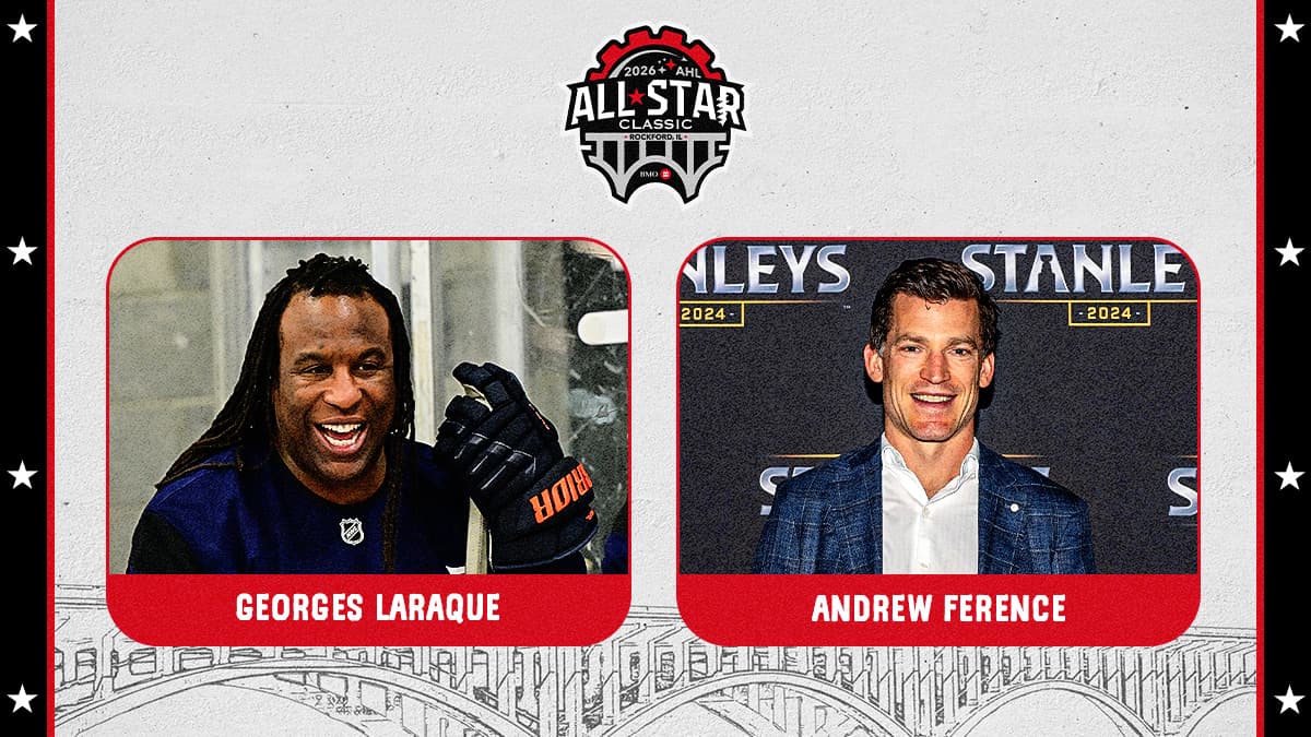 Laraque and Ference Join AHL All-Stars for Rockford School Visit