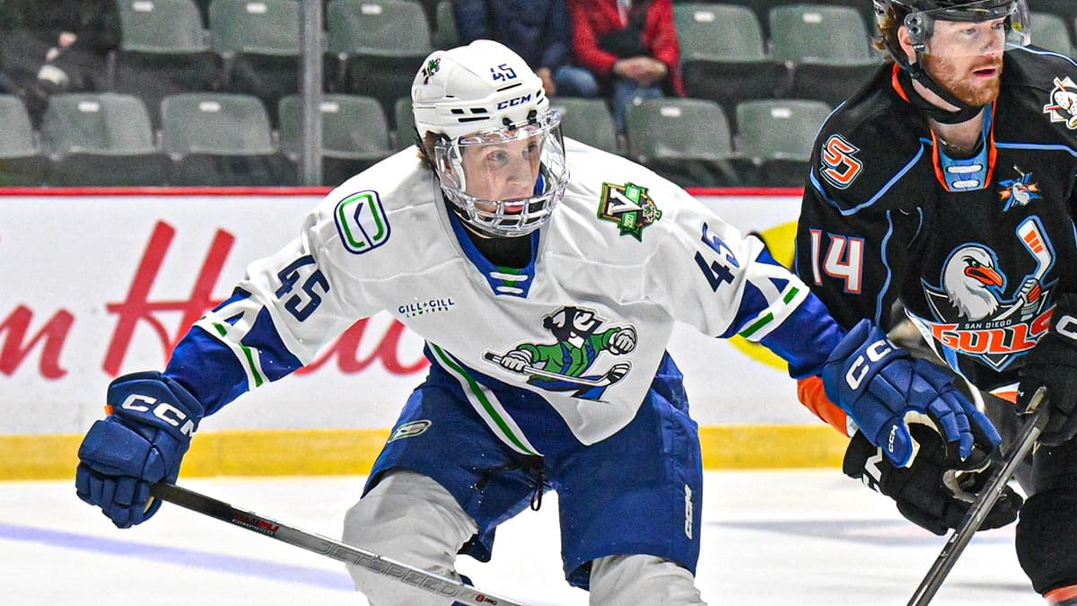 Defenseman Sawyer Mynio Making Strong Early Impact for Abbotsford Canucks