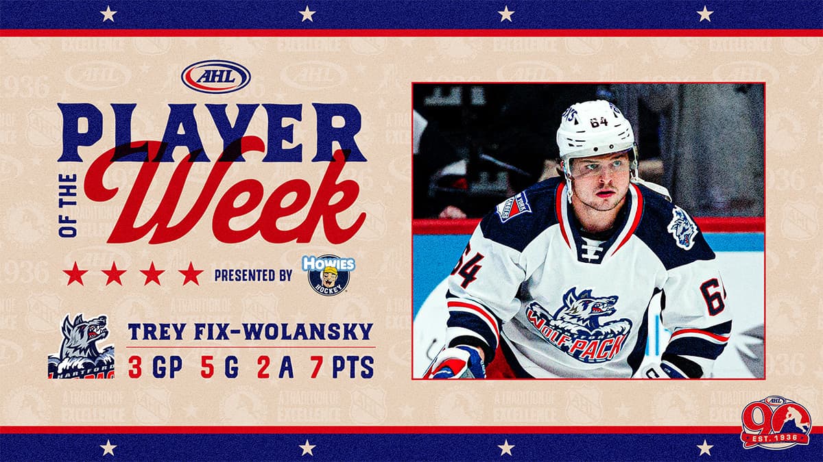 Fix‑Wolansky Named AHL Player of the Week After 5-Goal, 7-Point Week