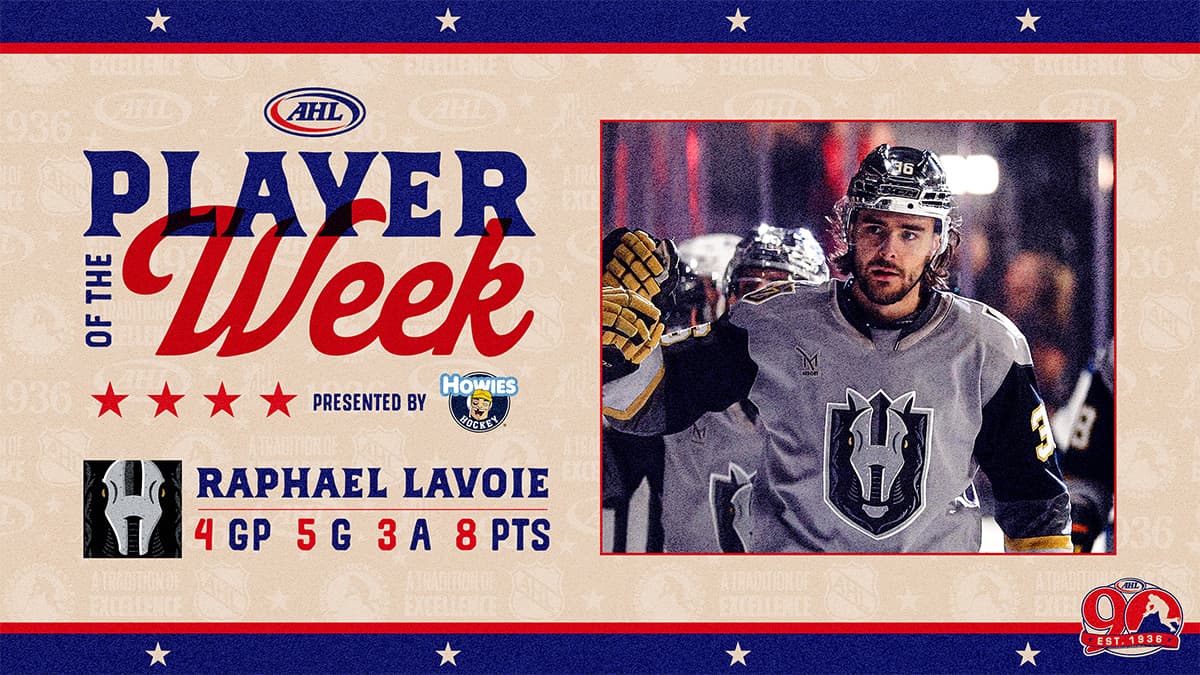 Lavoie Earns AHL Player of the Week Honors for Henderson Silver Knights