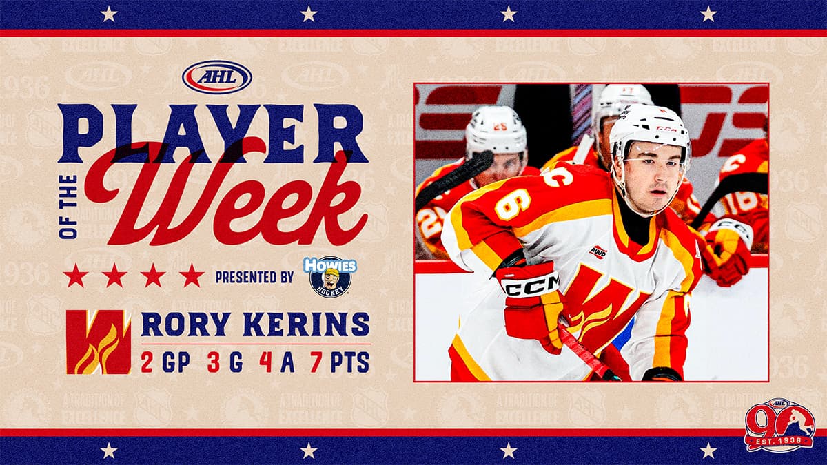Kerins Earns AHL Player of Week After Seven-Point Weekend in Laval