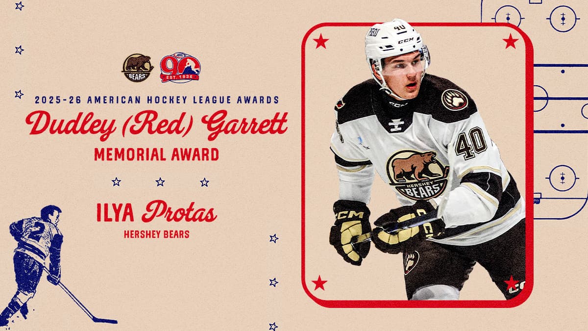 Ilya Protas earns Garrett Award after record rookie season with Hershey