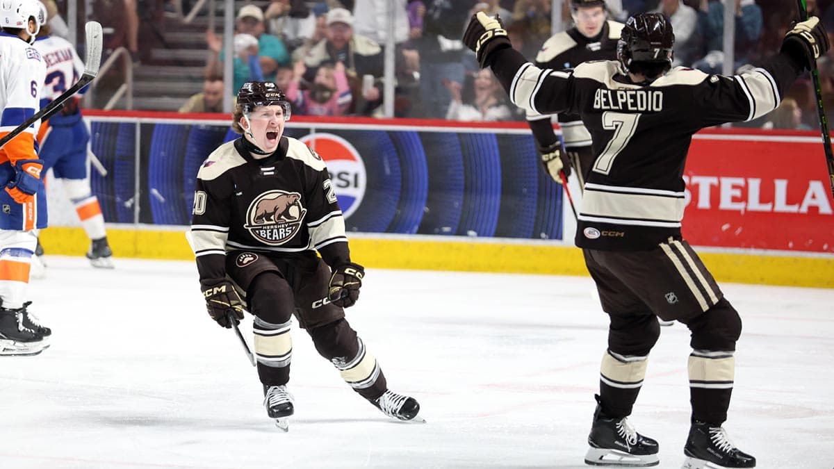 Cristall scores twice as Hershey sweeps Bridgeport, advances to semis