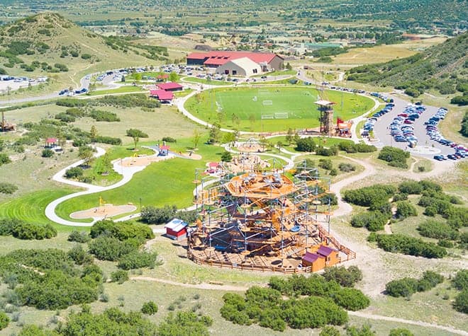 Philip S. Miller Park in Castle Rock Offers Year-Round Trails, Ziplines