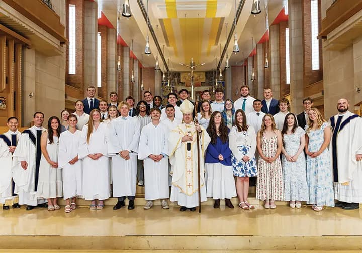 Benedictine welcomes record 30 students into Catholic Church