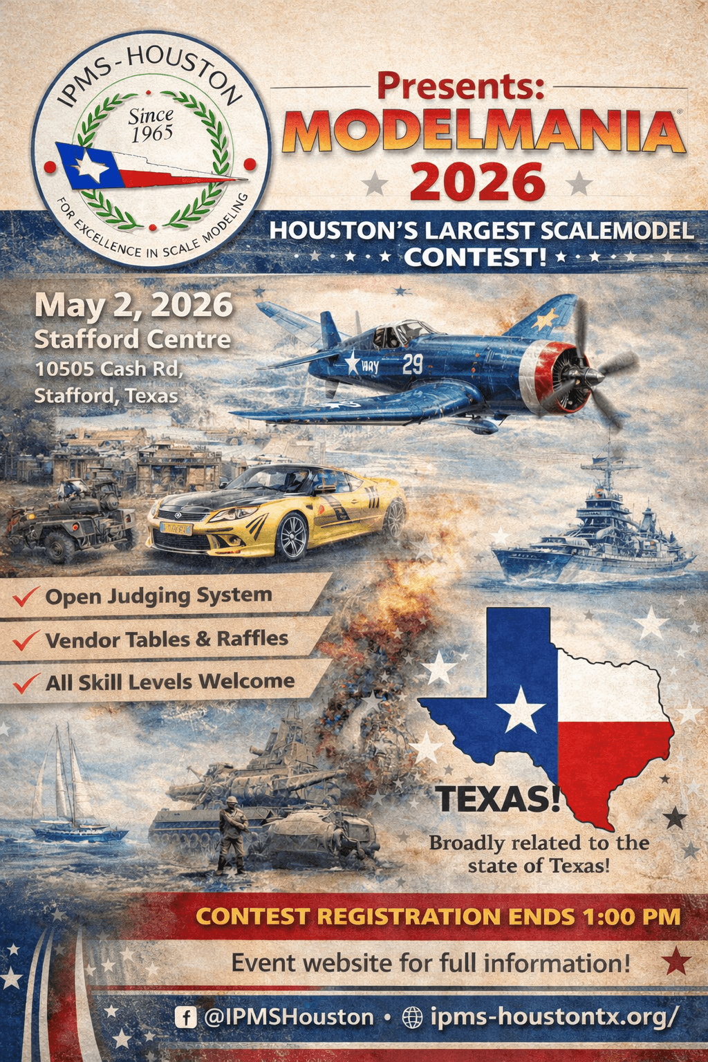 ModelMania 2026 brings open judging, Texas theme to Stafford Centre