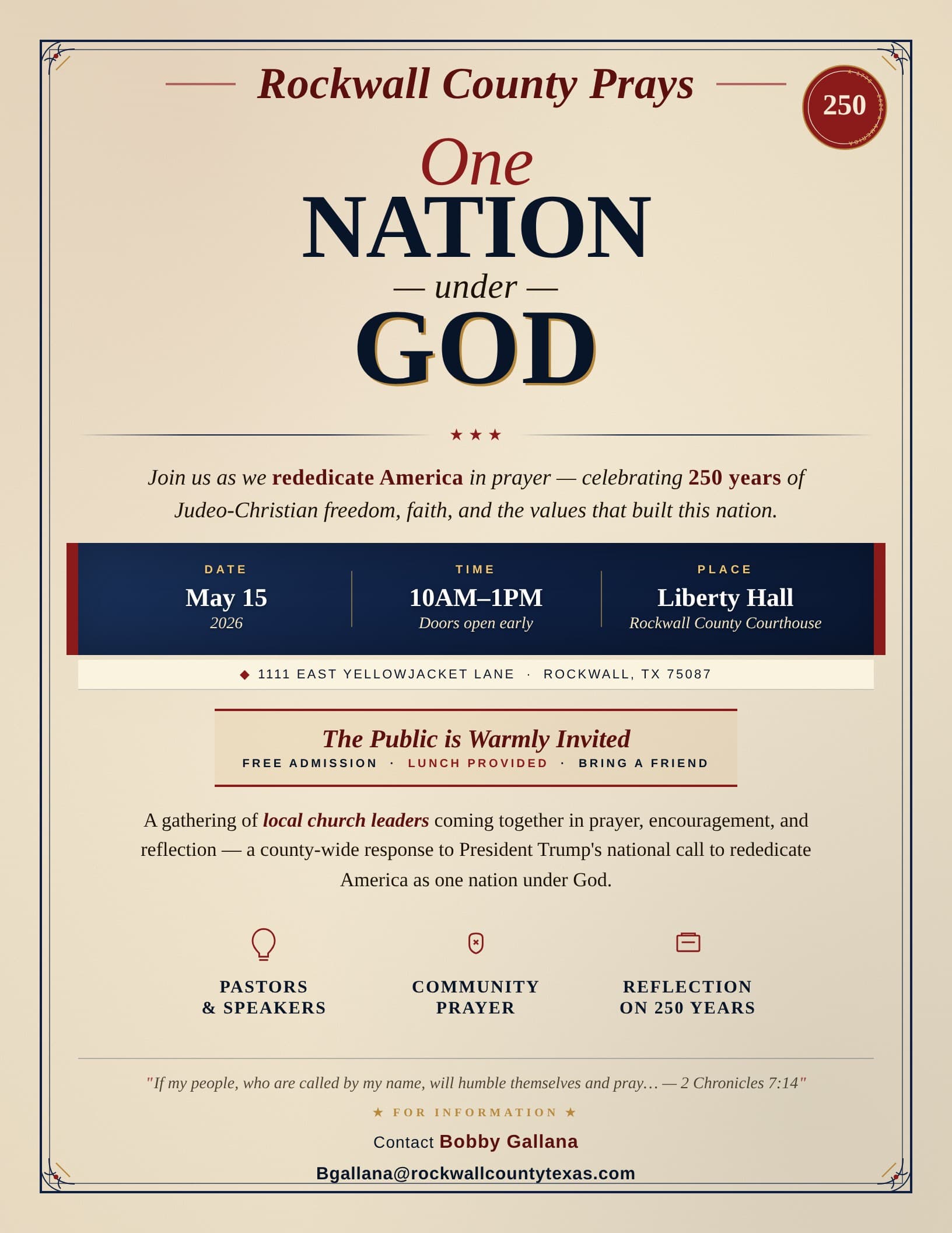 Rockwall County residents invited to county-wide prayer event May 15