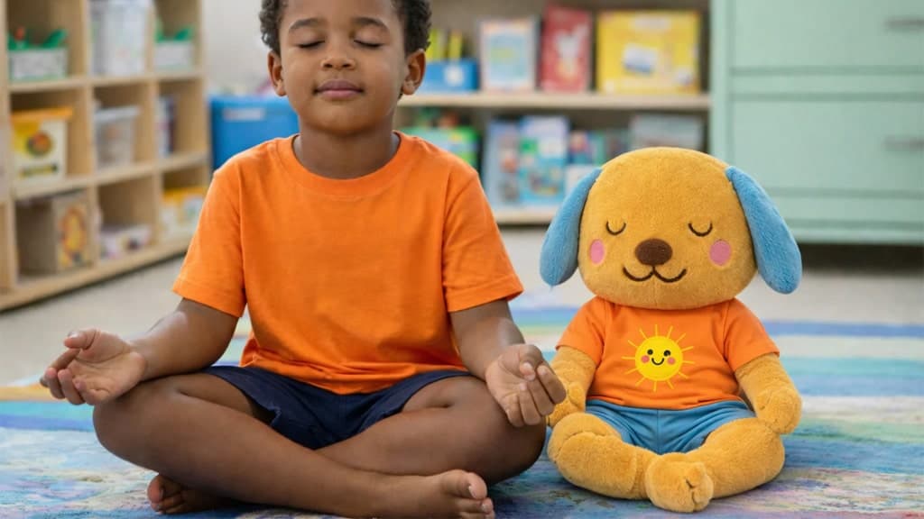 Bendable Plush Puppy Teaches Kids Yoga Poses and Calming Techniques