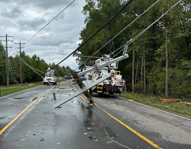 Three injured in Guilford County crash with downed power lines