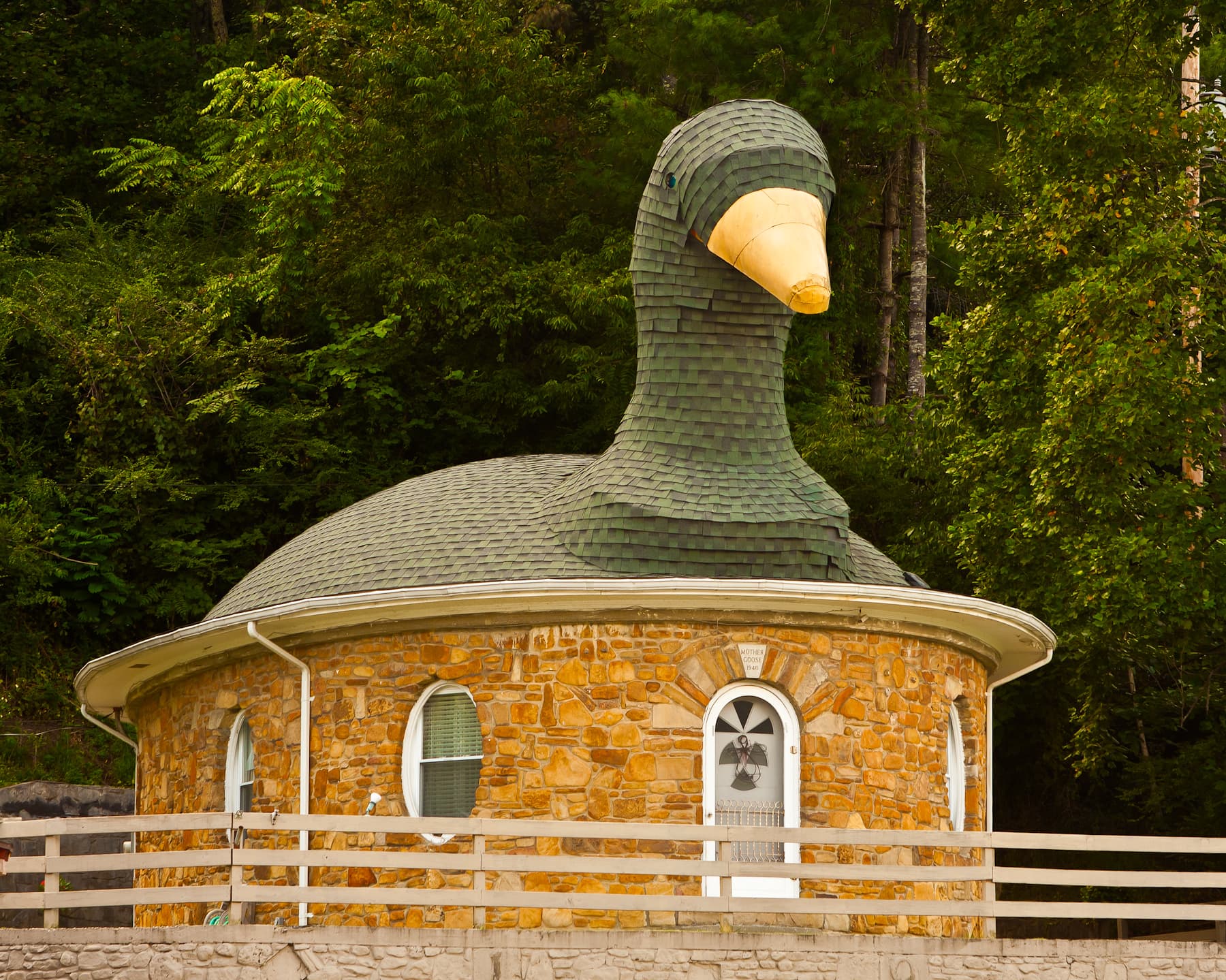 Novelty Stone Mother Goose House in Hazard Built by George Stacy 1935-1940