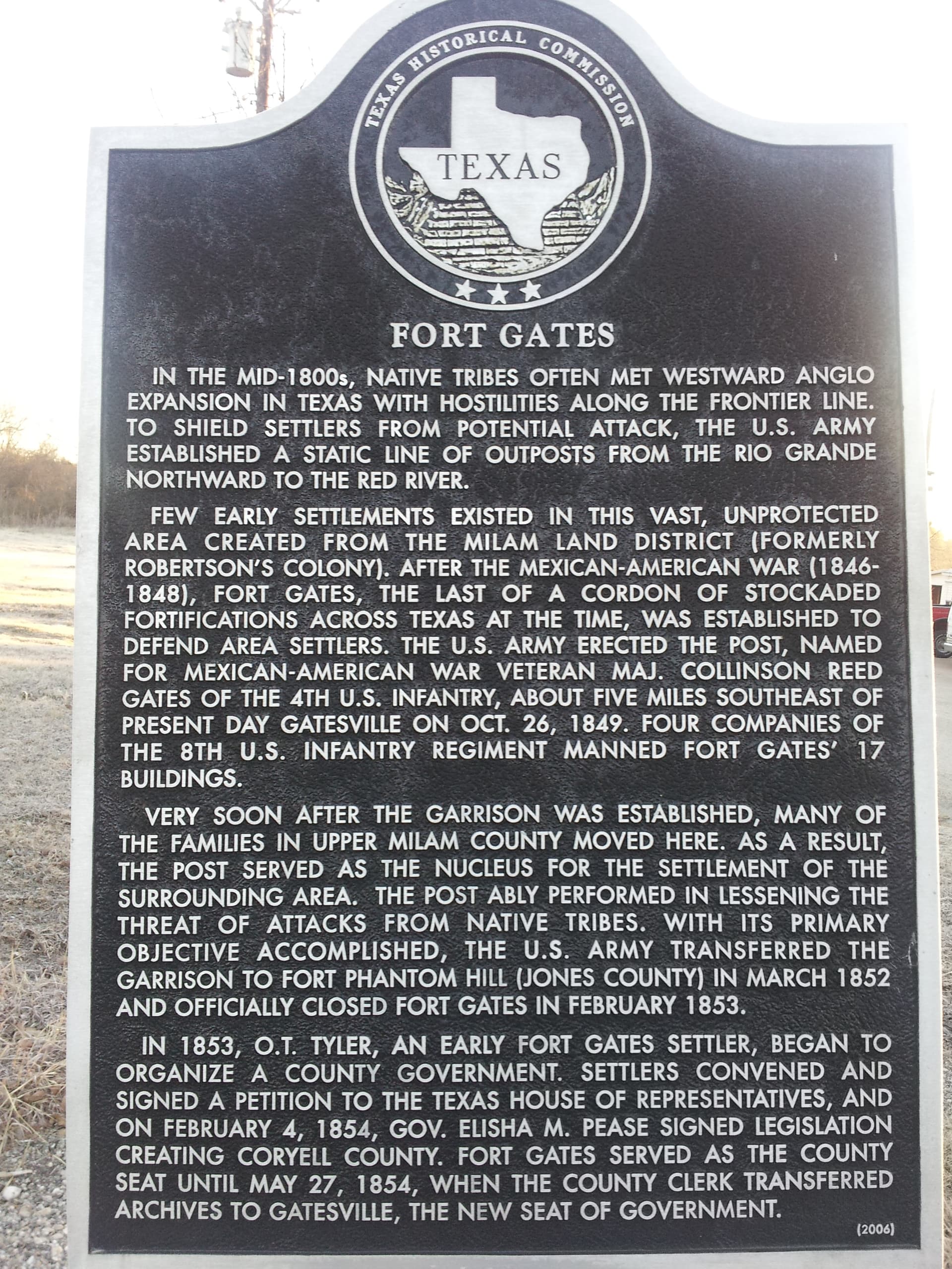 Gatesville Texas and North Carolina share a name, not a history