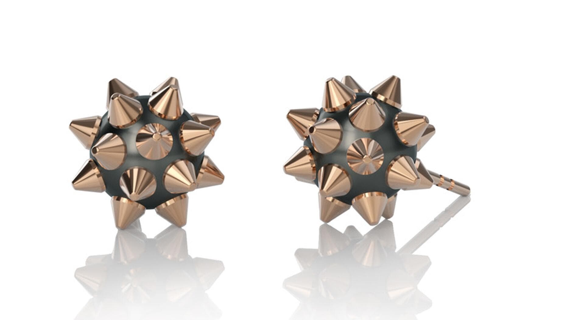 Xander Jane turns South Sea pearls punk with spiked gold studs