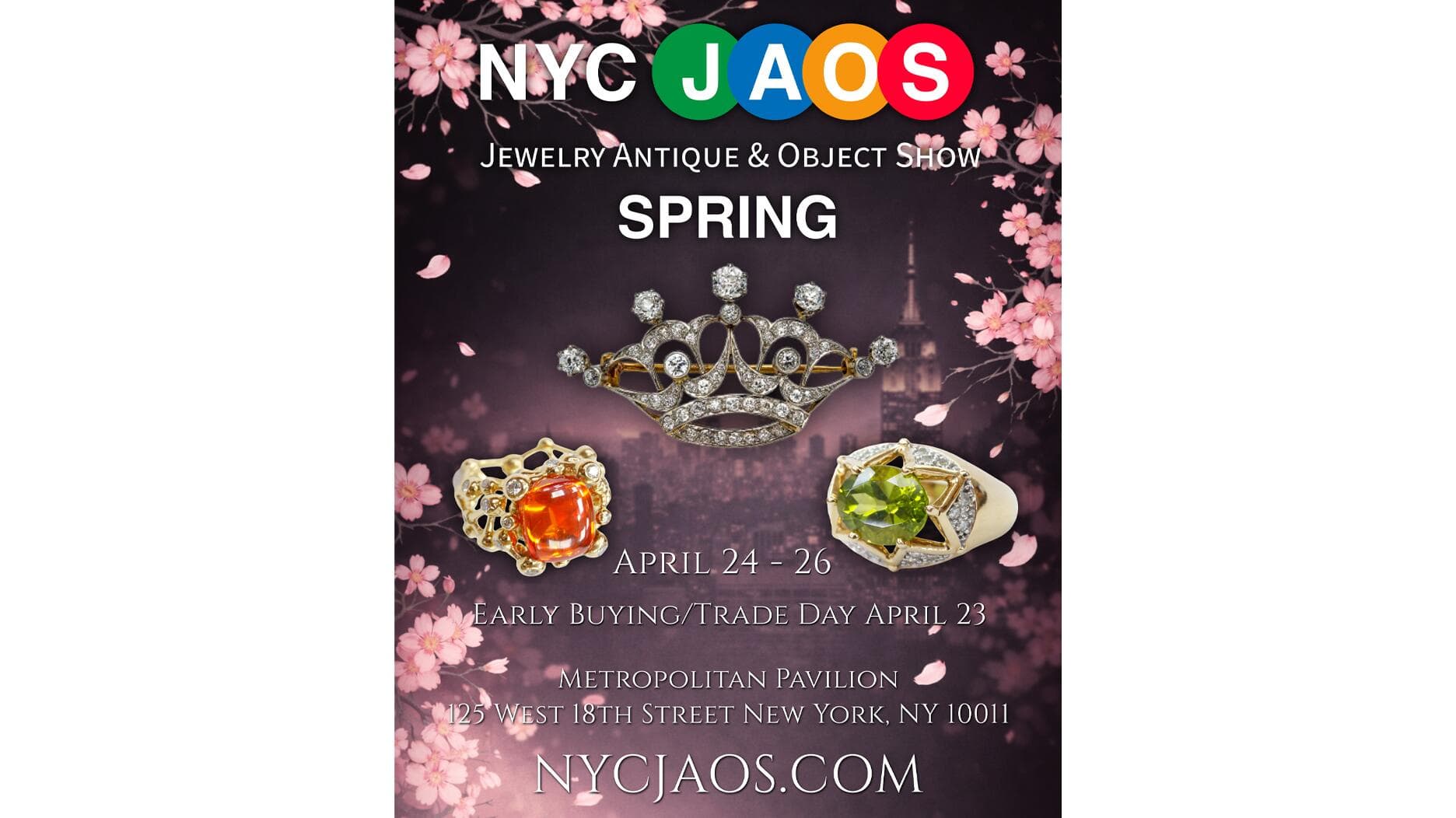 NYC Jewelry, Antique & Object Show Expands to Four-Day Spring, 160+ Dealers