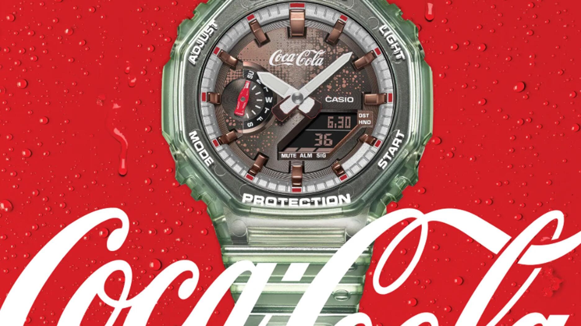 G-Shock unveils Coca-Cola anniversary watch with contour-bottle details