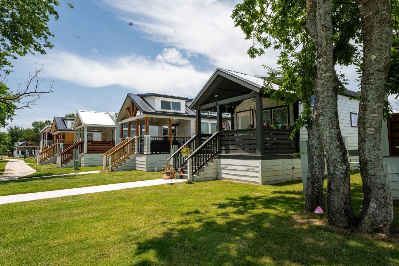 New York Family Builds Three Tiny Homes Around Shared Courtyard in Finger Lakes