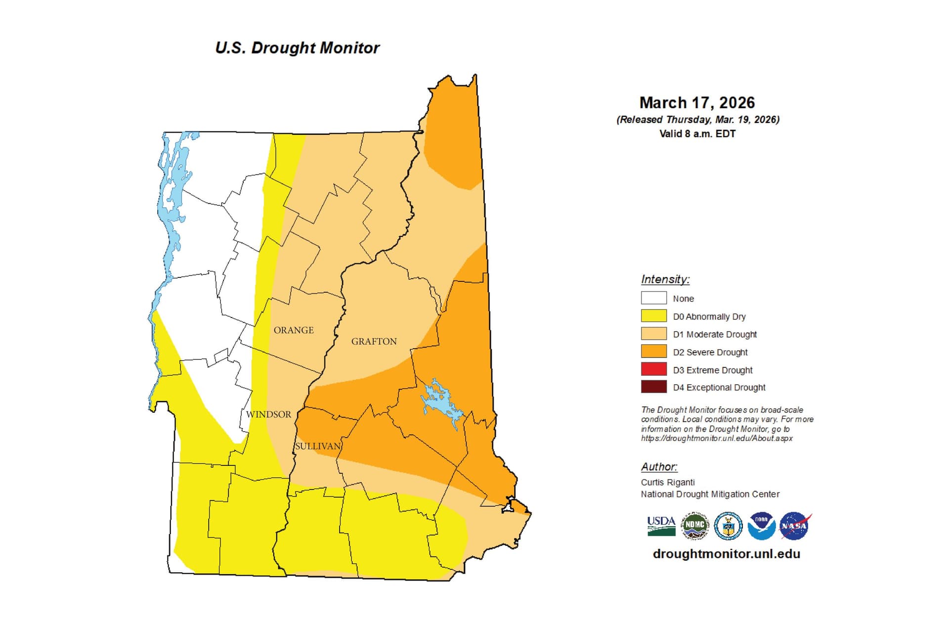 Upper Valley Drought Persists, Northern Sullivan County Remains Severely Dry