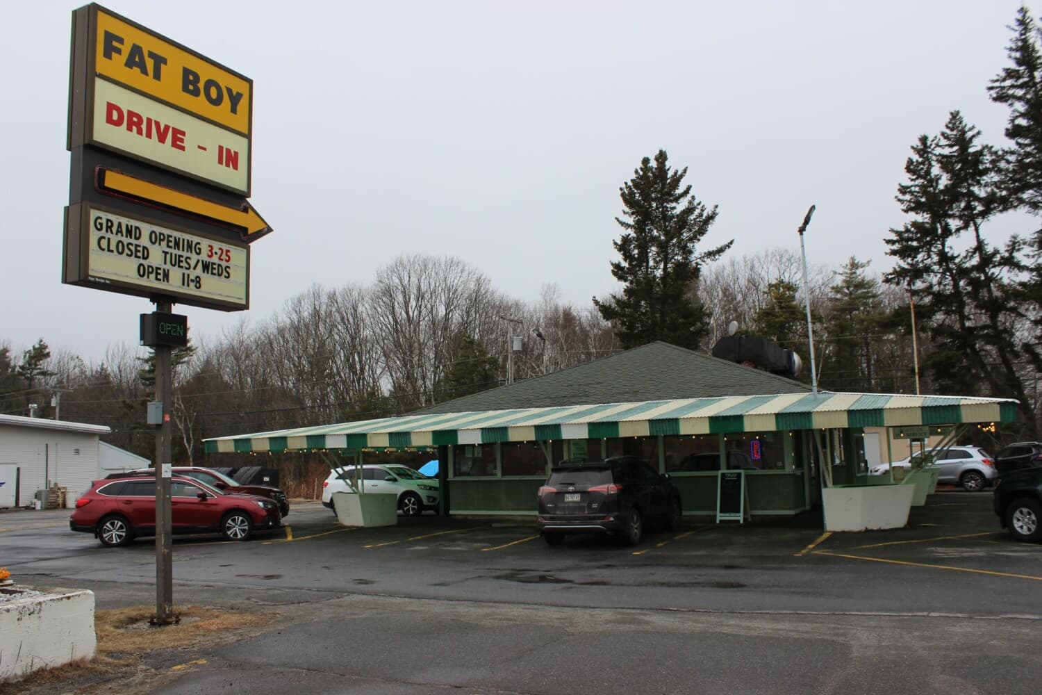 Fat Boy Drive-In to open June 26 after winter plumbing damage