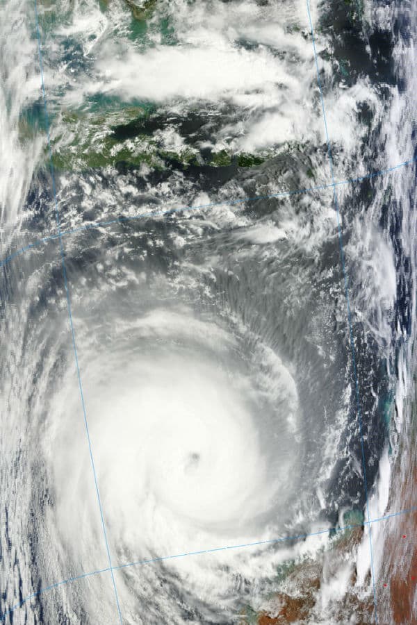 Blood-Red Sky Over Shark Bay as Ex-Cyclone Narelle Drives Dust Storm