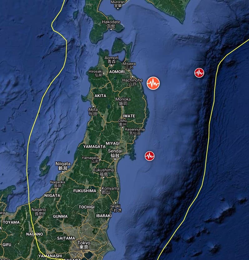 Magnitude 6.0 Earthquake Strikes Offshore Noda - No Tsunami Alert