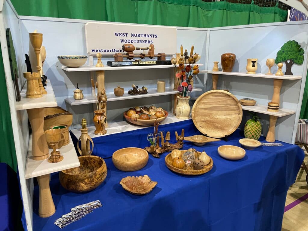 West Northants Woodturners showcase strong stand at Daventry Woodworks fair