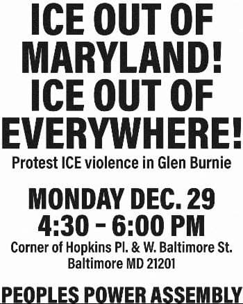 Activists Call for Accountability Outside ICE Maryland Offices