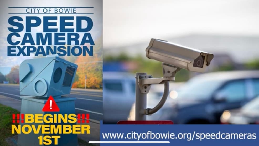 Bowie to move three speed cameras to new locations Monday