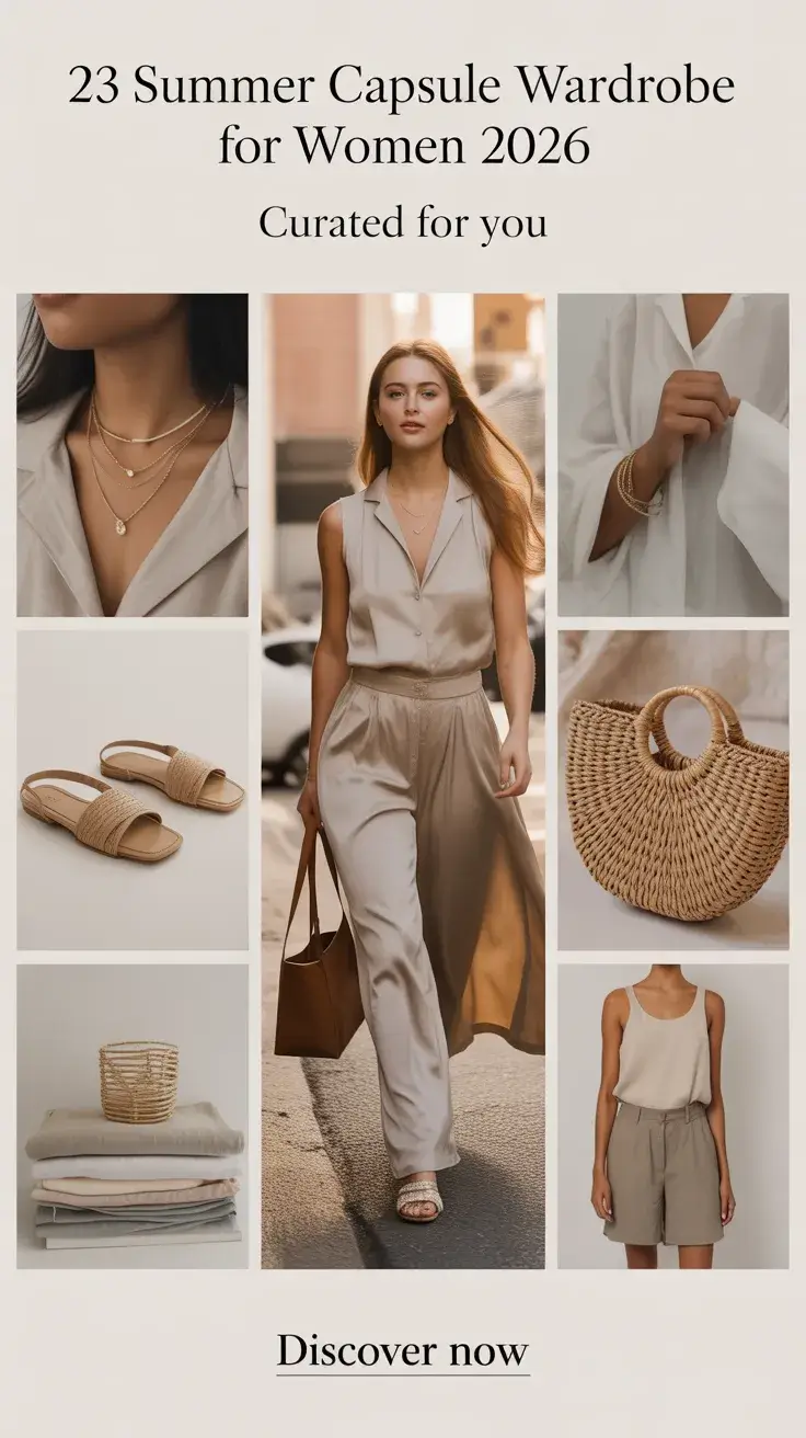 Summer Capsule Wardrobe for Women 2026 — Effortless Work & Office Outfits for 40s and 50s