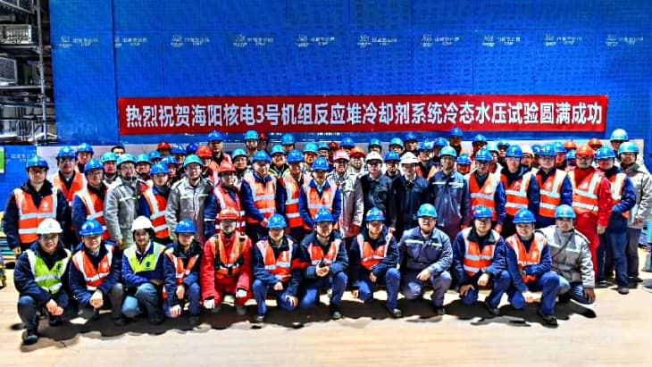 Haiyang Unit 3 Cold Tests Complete, Hot Testing and Fuel Loading Next