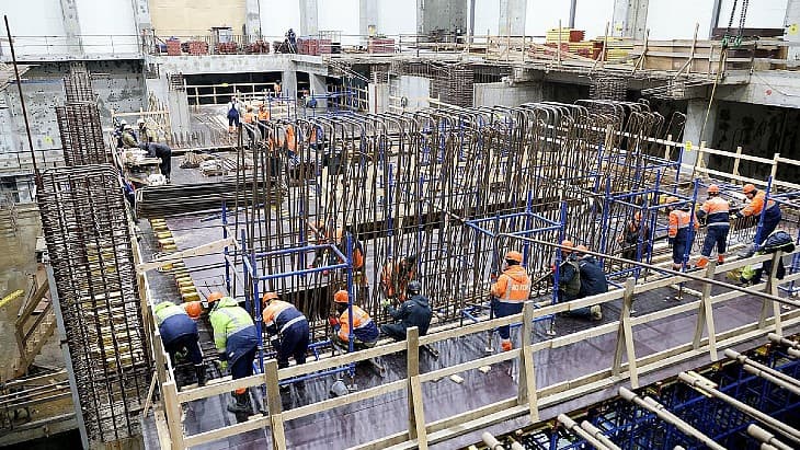 BREST-OD-300 turbine foundation concreting begins at Seversk plant