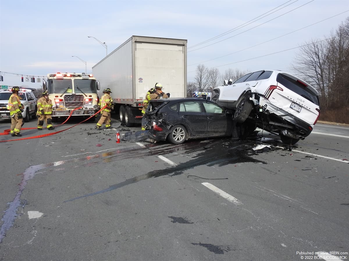 Three children struck in Newburgh crash, one airlifted in critical condition