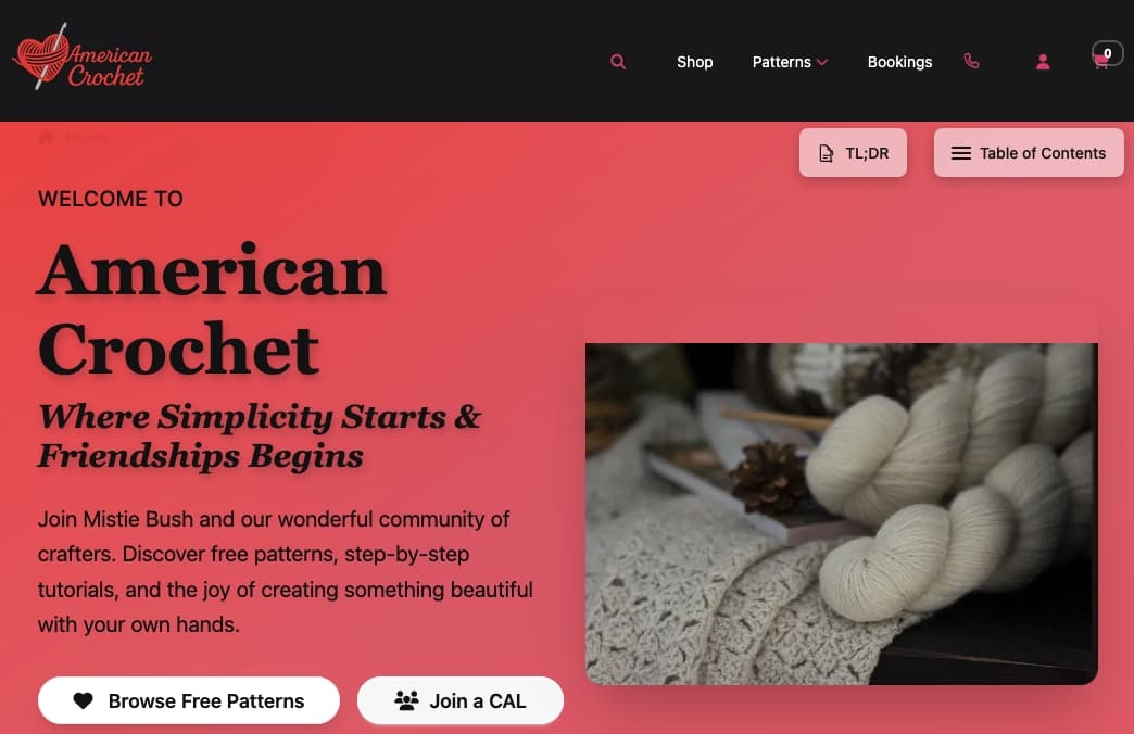 American Crochet Relaunches Its Website After 22 Years With New Ecommerce Experience