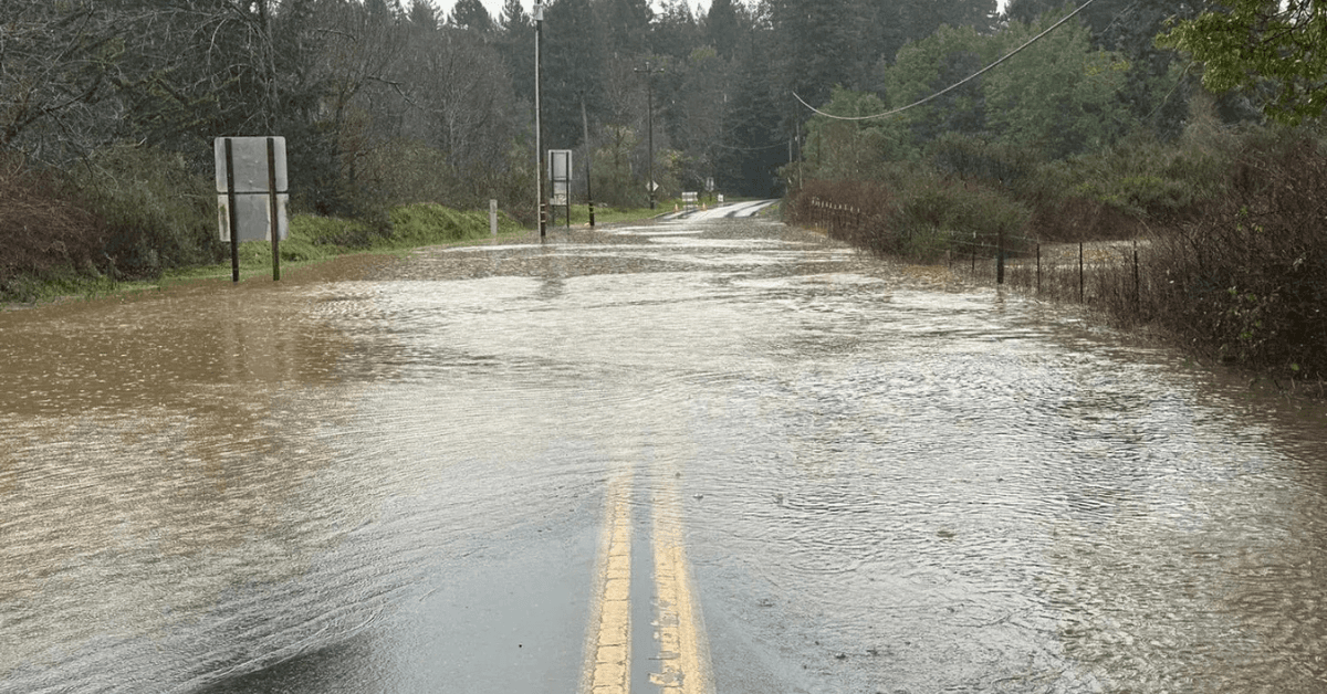 Heavy Feb. 24 Flooding Closes Humboldt Roads; Where to Check Conditions
