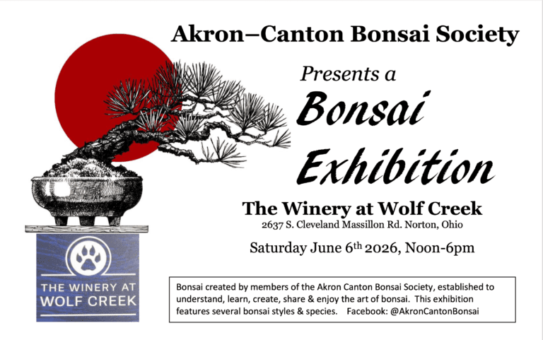 Akron Canton Bonsai Society brings outdoor exhibition to Winery at Wolf Creek