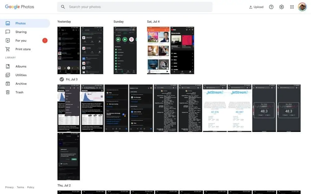 Google Photos web uploads fail to sync to Android and iOS apps