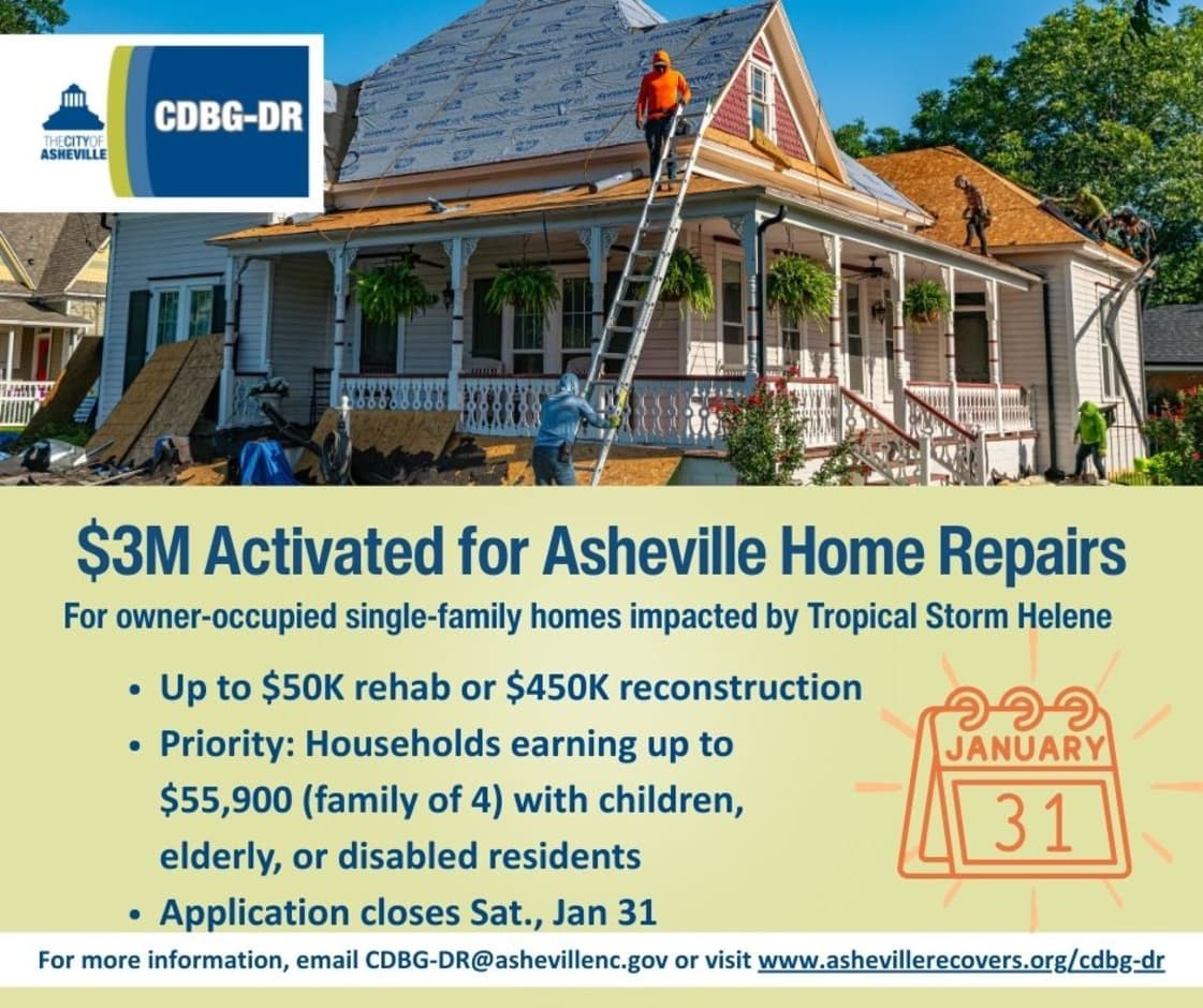 Asheville shifts disaster funds to home repairs amid Helene gap