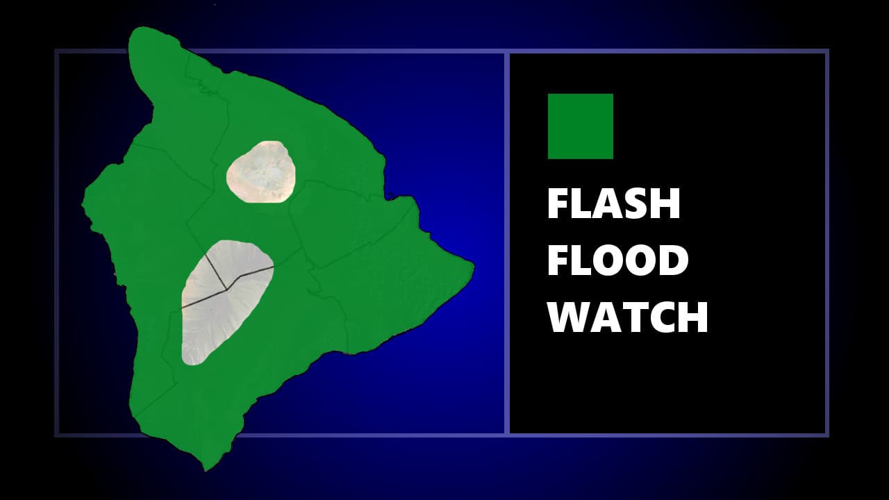 Flash Flood Warning Covers Entire Big Island After Heavy Kona Low Rains