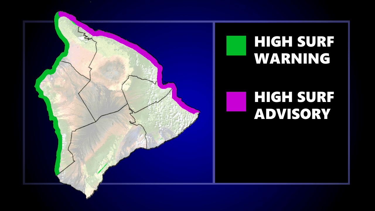 High Surf Advisory Hits Big Island East Shores; 10-12 Foot Waves Expected