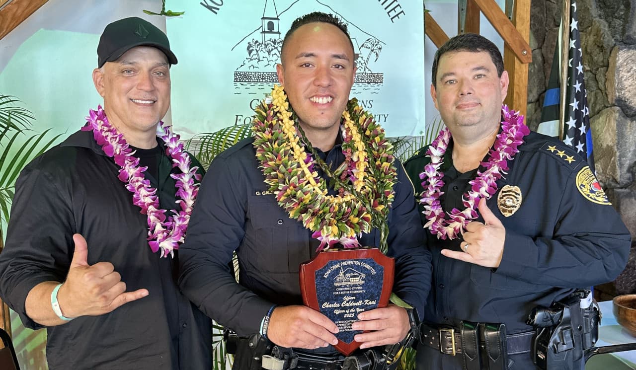 Four West Hawai‘i Officers Honored by KCPC for 2025 Lifesaving Investigations