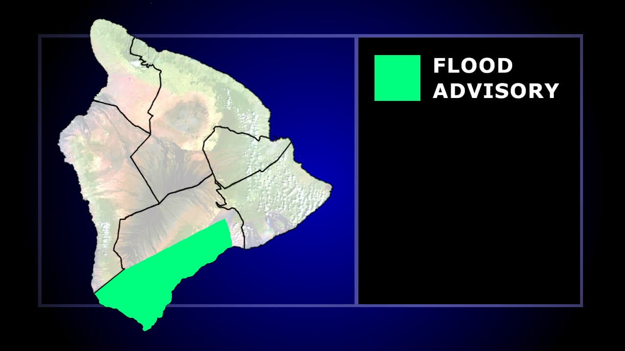 Flood Advisory Issued for Kaʻū, Puna as Powerful Kona Storm Approaches
