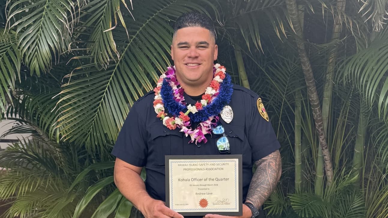 South Kohala officer honored for helping stranded motorist on highway