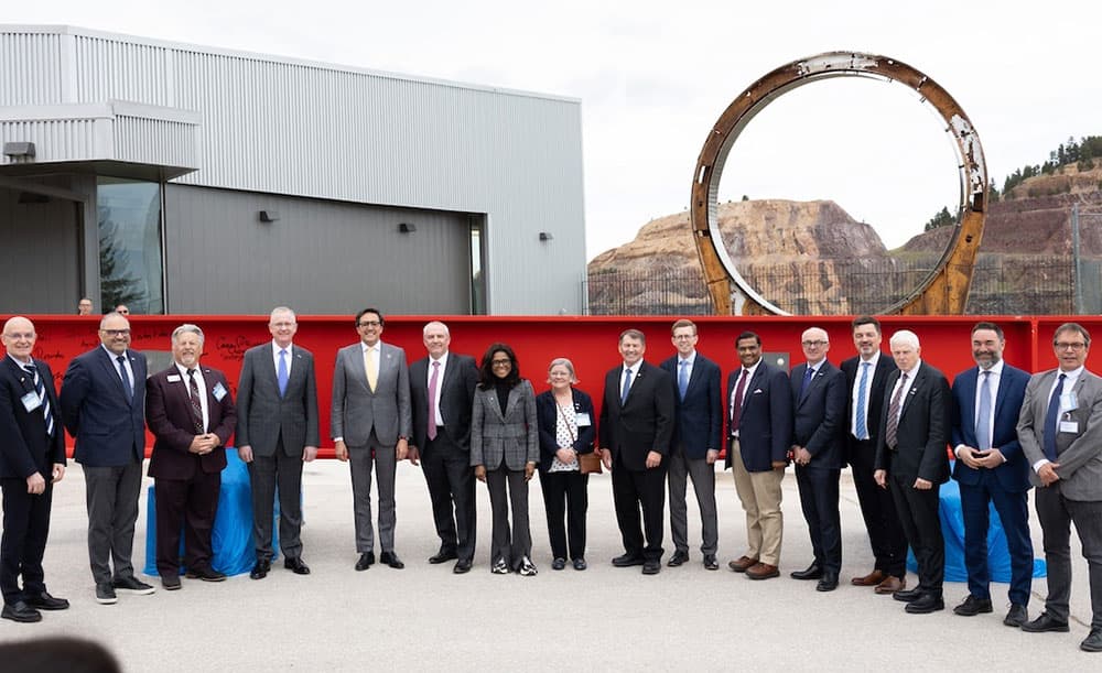 DUNE begins lowering 10 million pounds of steel underground for detector build