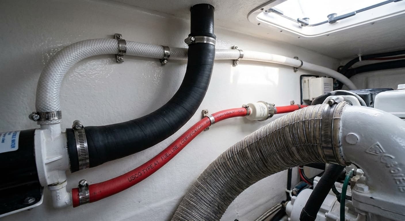 Certified hoses save boats - choose the right marine plumbing lines