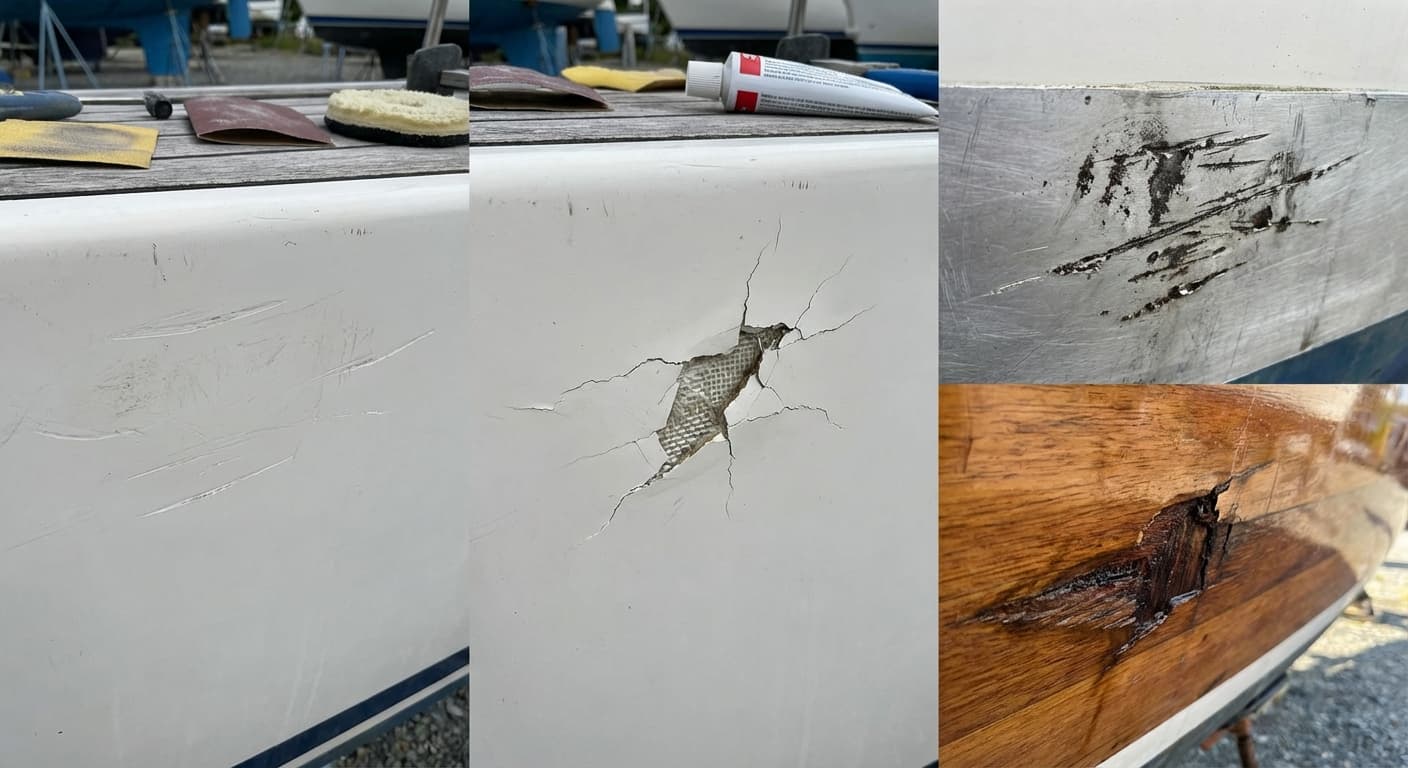 How to Tell Cosmetic Gelcoat Marks from Structural Hull Damage