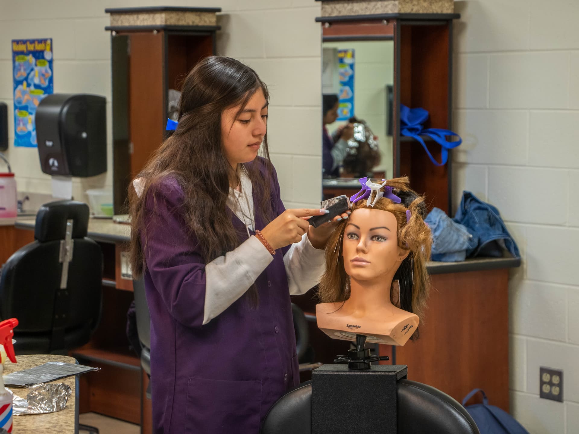 CCTEC cosmetology students return to manicure veterans home in Vineland