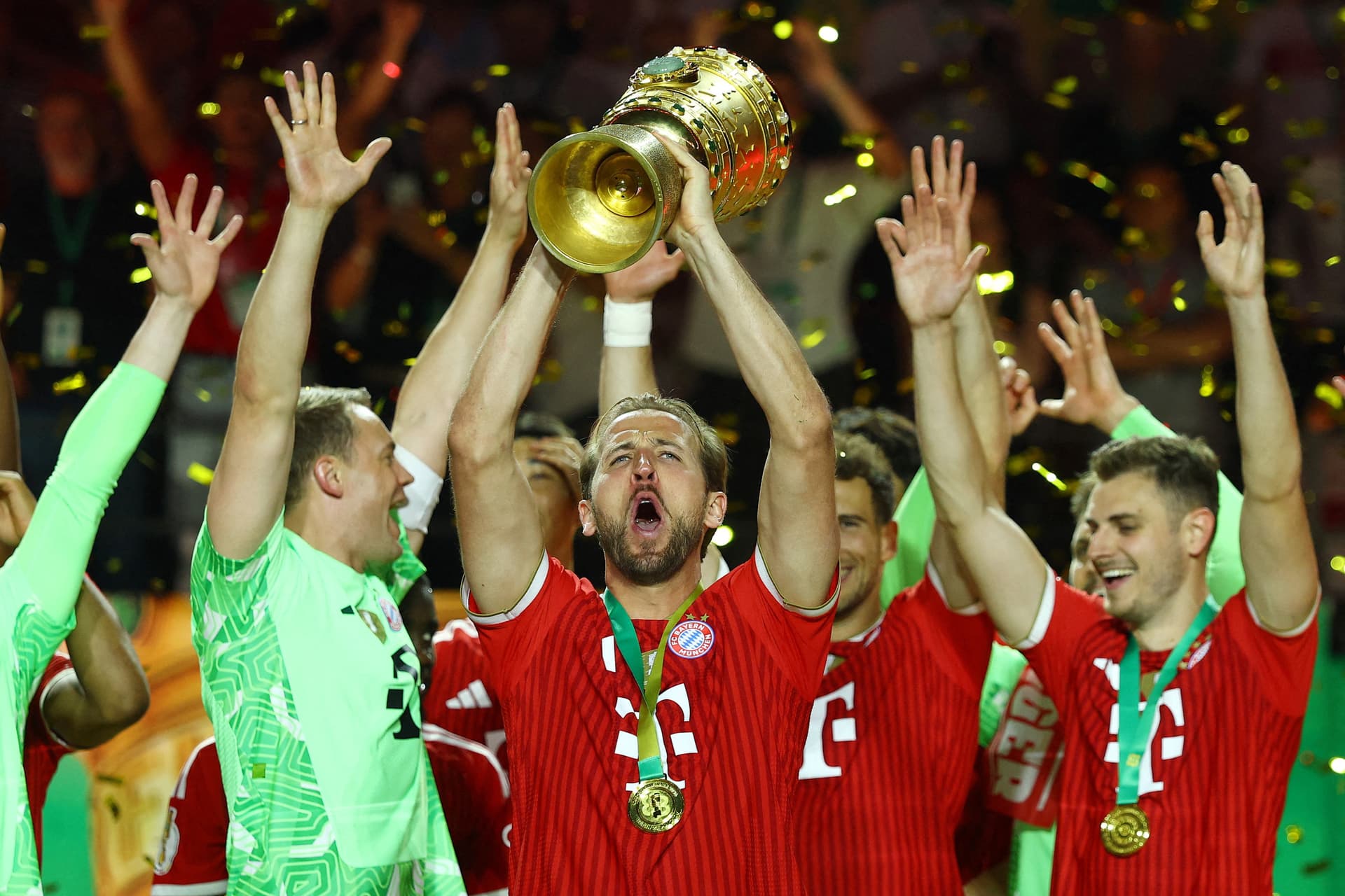 Harry Kane hat-trick lifts Bayern to German Cup final win